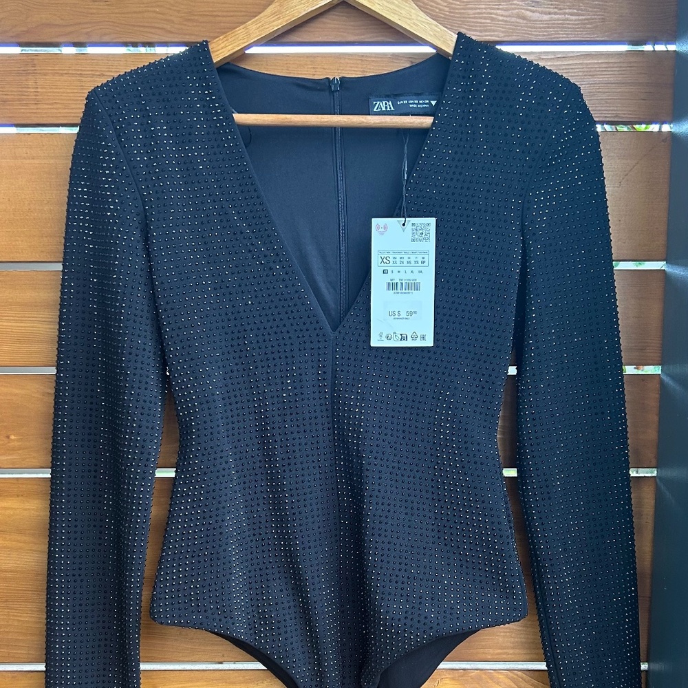 One piece. Zara Black Beads Size XS